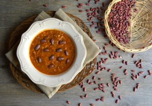 Zuppa di fagioli rossi e soia