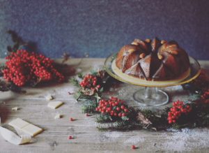 Bundt cake all'avena e cioccolato bianco