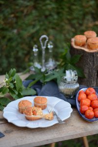 Muffin all'amaranto con feta e pomodorini